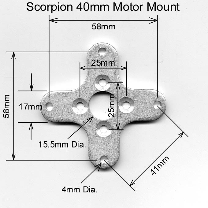 Scorpion 40 系列十字型馬達座