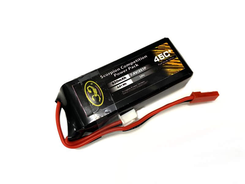 Scorpion Power 650mAh 45C 7.4V 2S 鋰聚電池