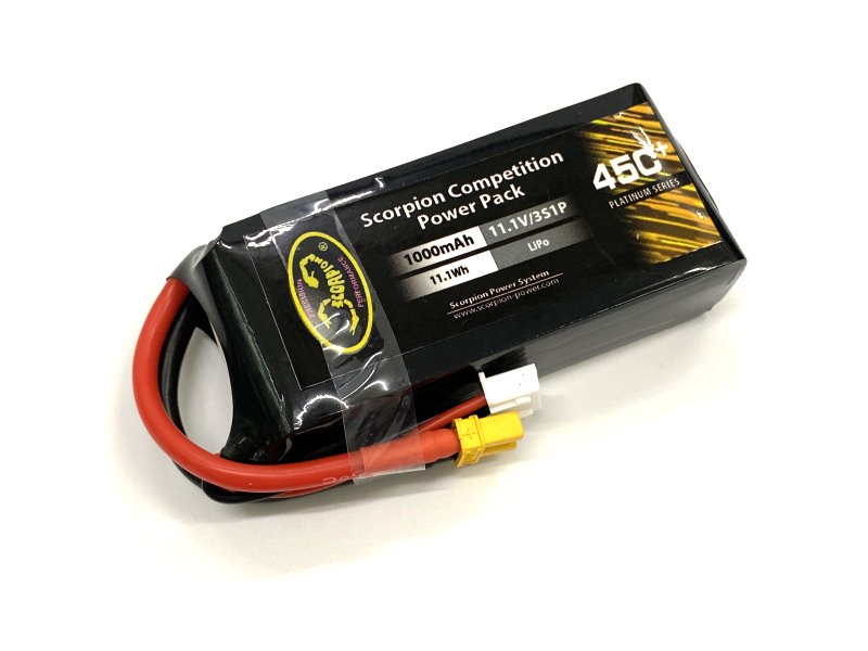 Scorpion Power 1000mAh 45C 11.1V 3S 鋰聚電池