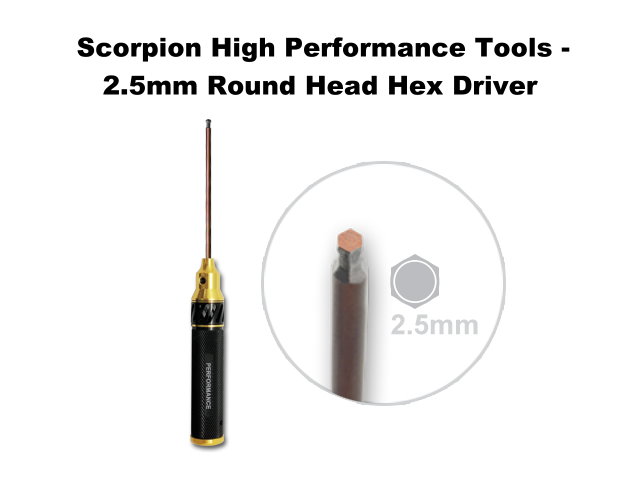 Scorpion 天蠍星圓頭六角板手 2.5mm