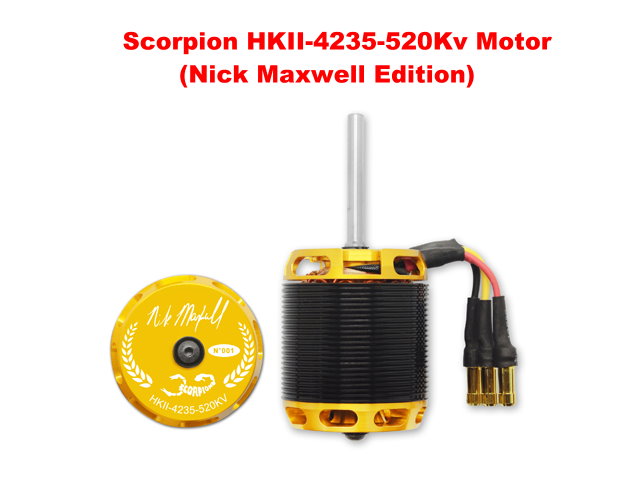 HKII-4235-520Kv 700 電動直升機用無刷馬達 (Nick Maxwell 簽名版本)